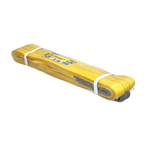 Eslinga Plana Doble Banda 3.000 Kg. Factor Seguridad 7:1, Longitud: 6 Metros Ancho 9 cm. 100% Poliester. Color Amarilla - Imagen 4