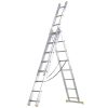 Escalera Aluminio 3 Tramos 10+10+10 Peldaños.Plegable
