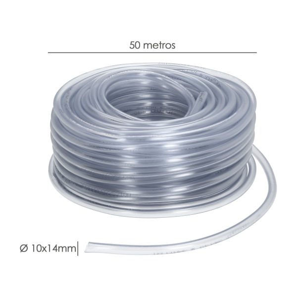 Tubo Transparente De Nivel 10x14 mm. Rollo 50 metros. - Imagen 2