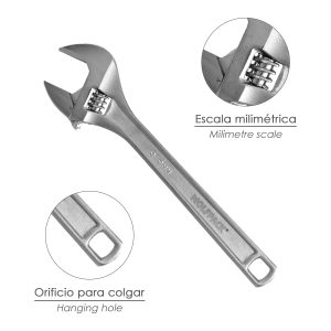 LLAVE AJUSTABLE PLUS MOLETA 15ª