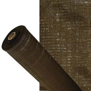 malla sombreo. Rollo 100 metros. Color Marron